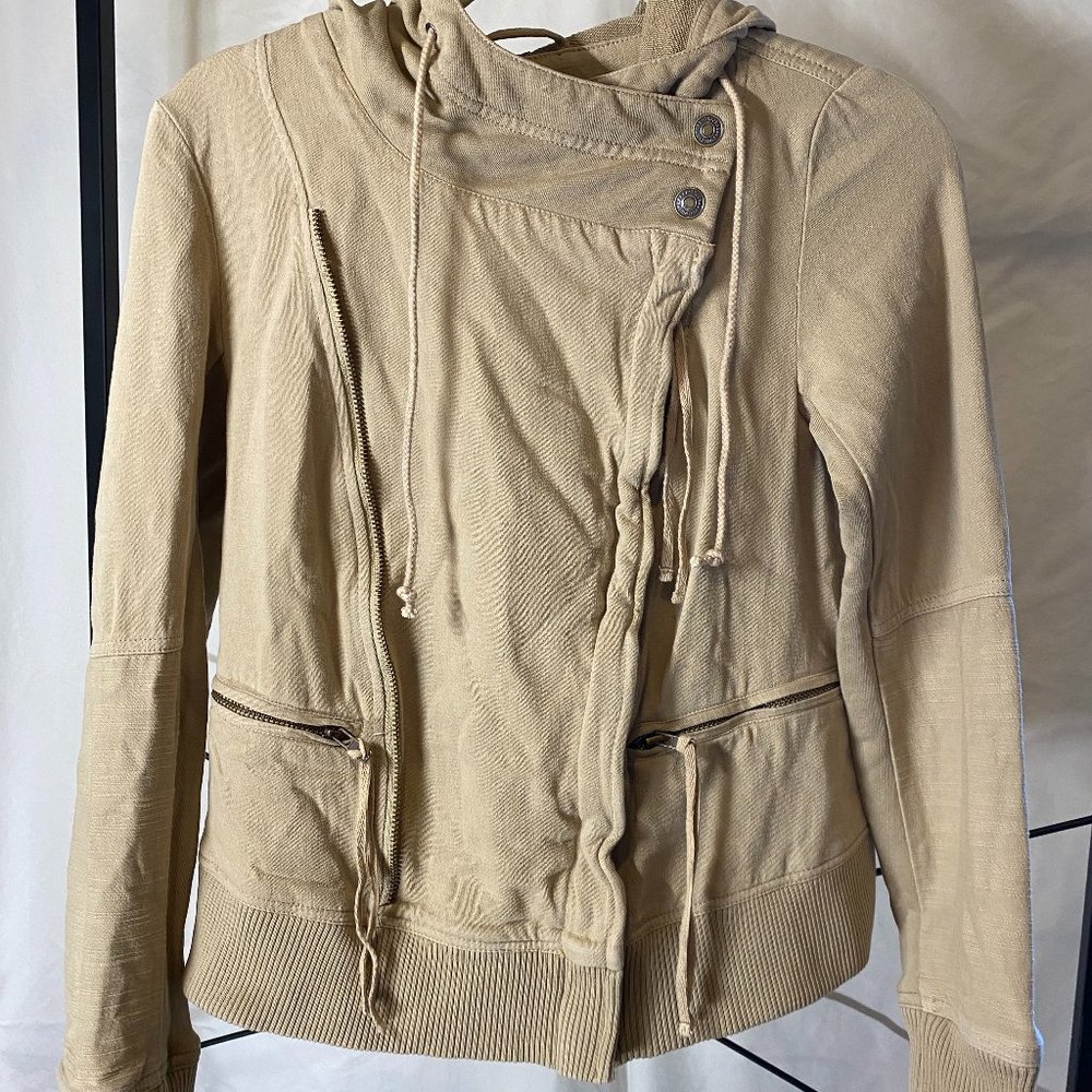 Free People We The Free Hooded Moto Jacket Size XS